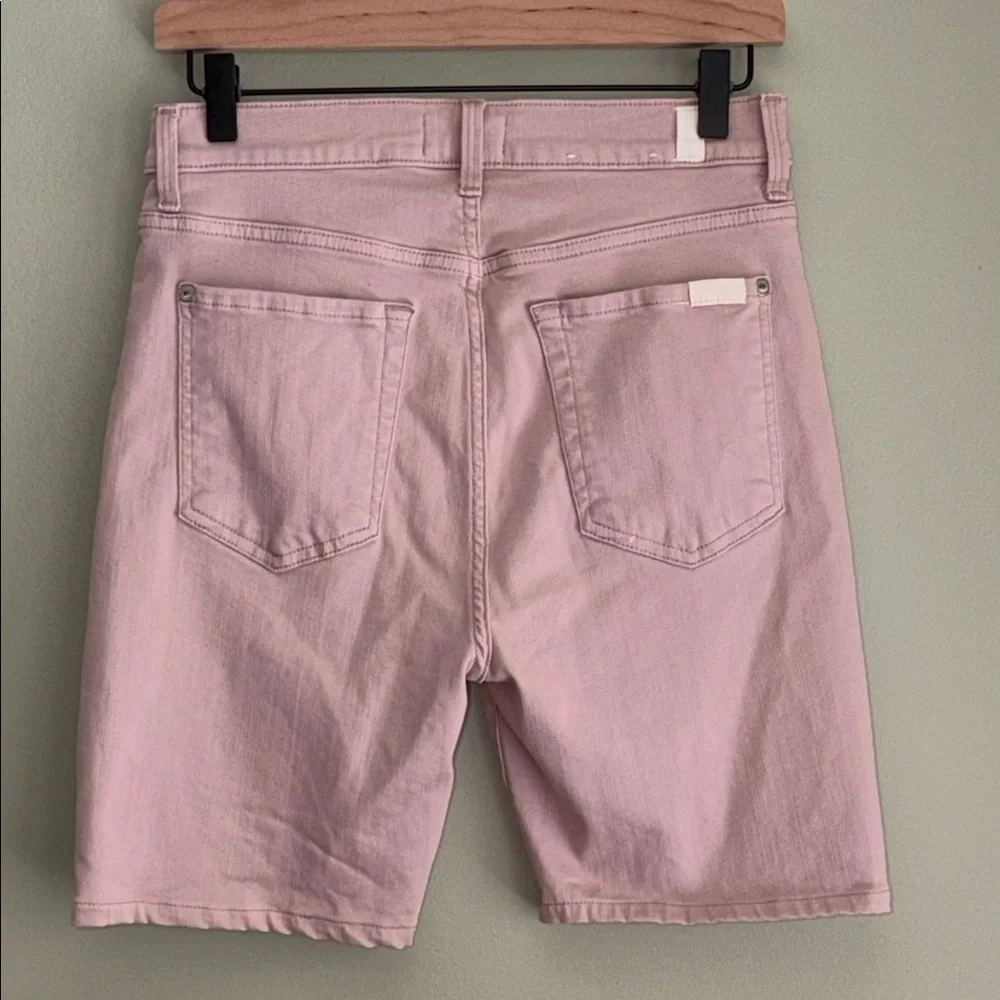 7 for all mankind High Waist denim shorts light mauve Read